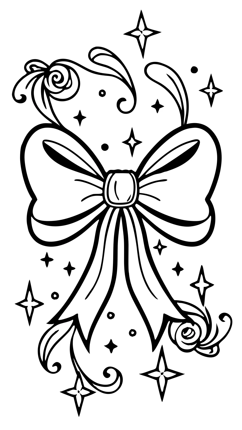 bow coloring page